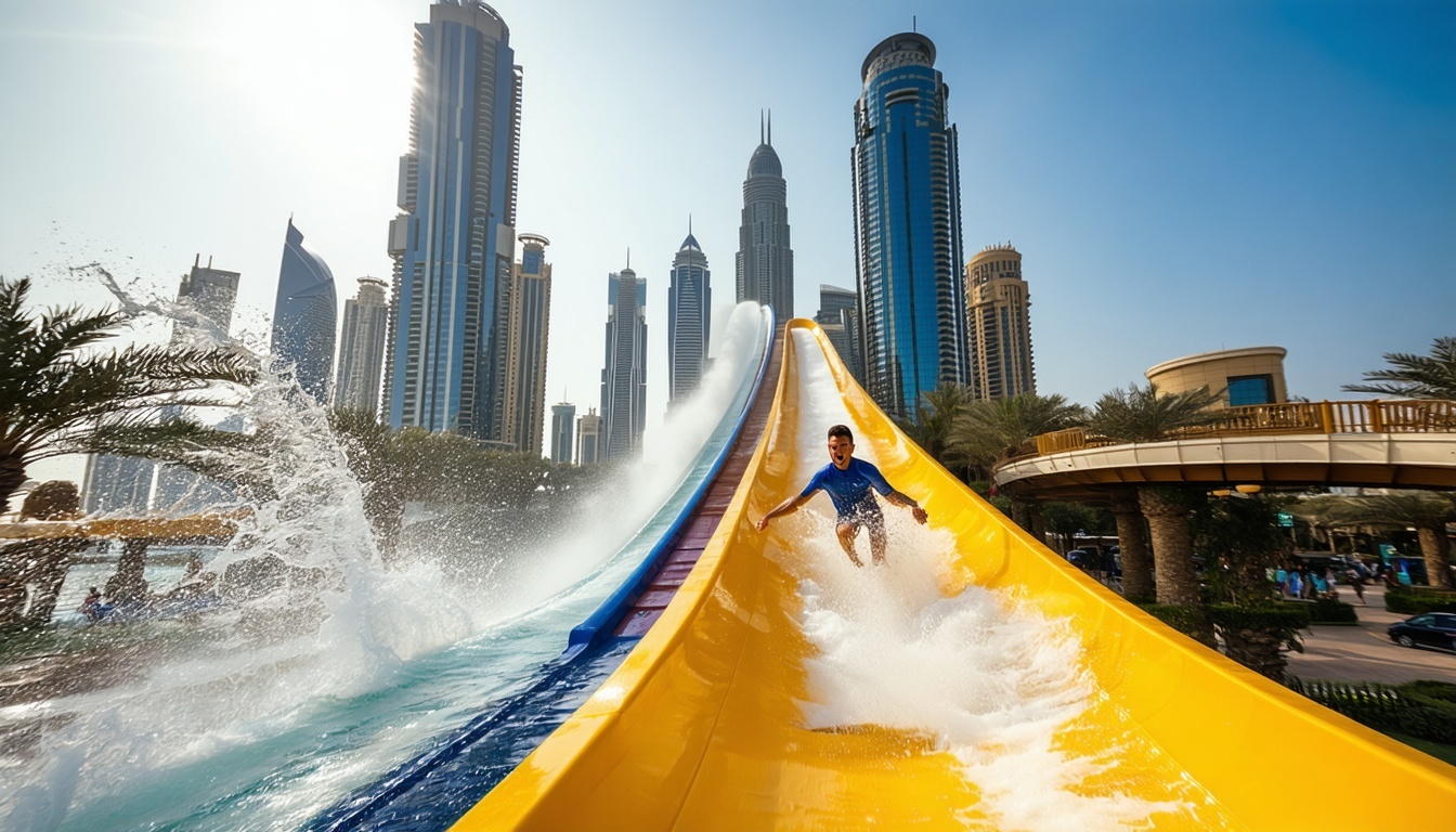 Adrenaline-packed water slide in Dubai